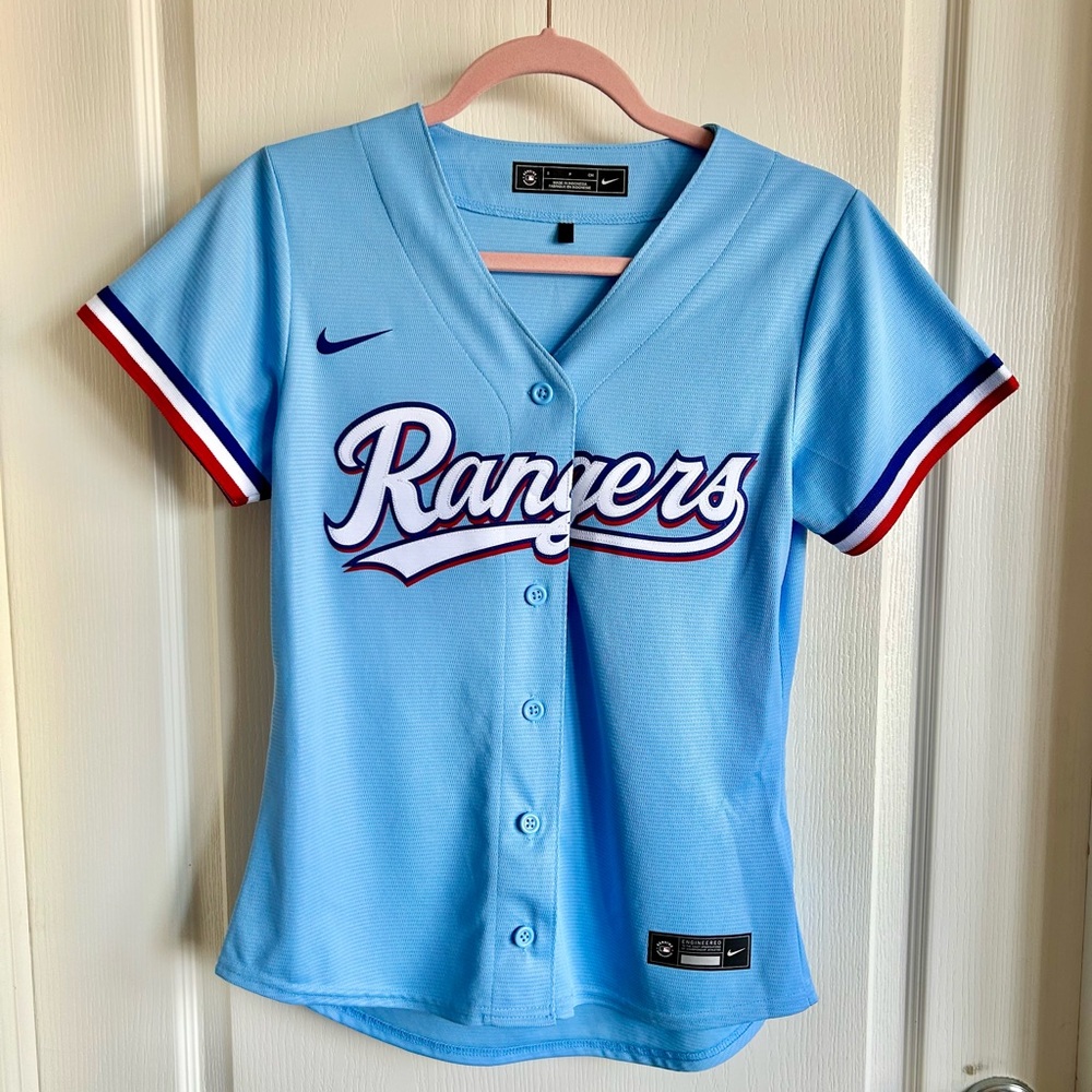 Women’s Nike Texas Rangers Light Blue Jersey